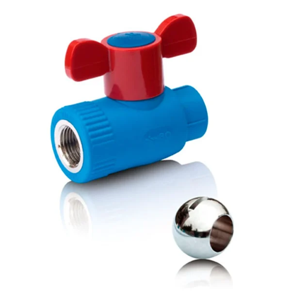 PP-R ball valve (brass alloy ball) FFT brass alloy inserts - long handle