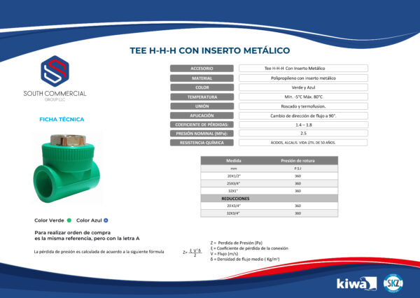Tee FT with brass alloy inserts - Image 3