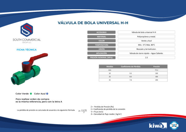 PP-R ball valve (brass alloy ball) with double union adaptors  - long handle - Image 2
