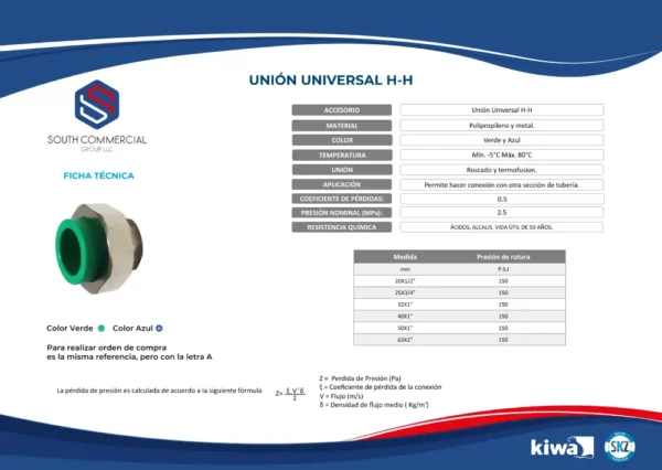 PP-R flat seat Hexagonal union adaptor  FT - Image 2