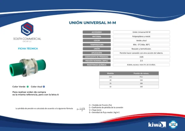 Demountable union adaptor PP-R MT - Image 2
