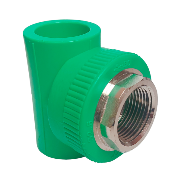 Tee FT with brass alloy inserts
