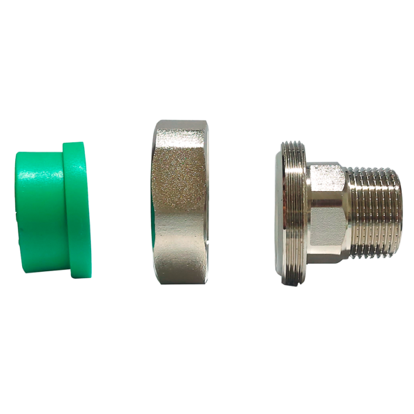 PP-R flat seat Hexagonal union adaptor  MT - Image 3