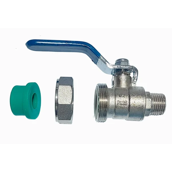 Brass alloy ball valve with union adaptor and PP-R fusion end/ MT end - Image 3